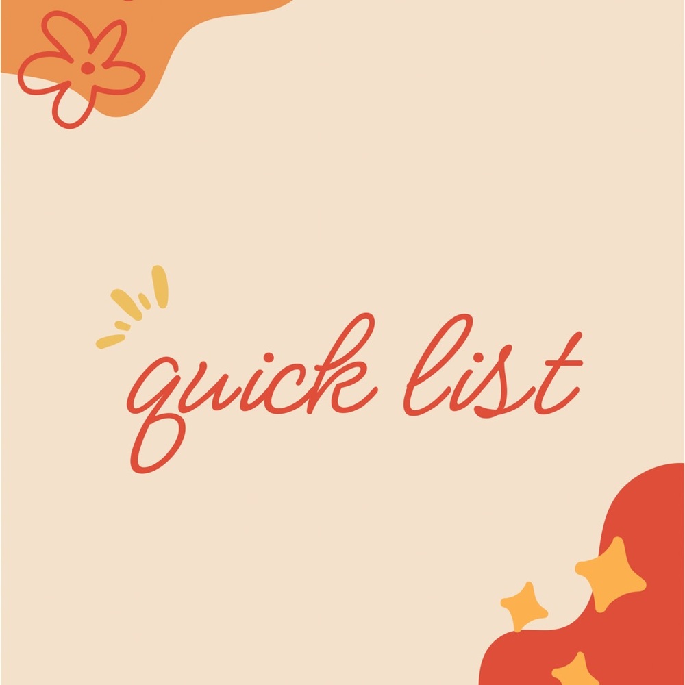 Quick Listed Items Not In Closet